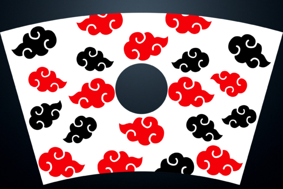 Anime Clouds 24oz Venti Cup Wrap Svg Graphics