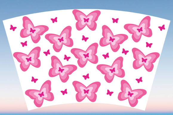 Boho Butterflies Starbucks Cup Wrap Svg Graphics