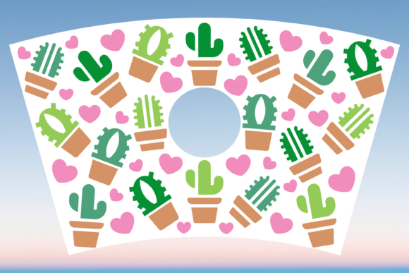 Cactus Succulents Starbucks Cup Wrap Svg Graphics