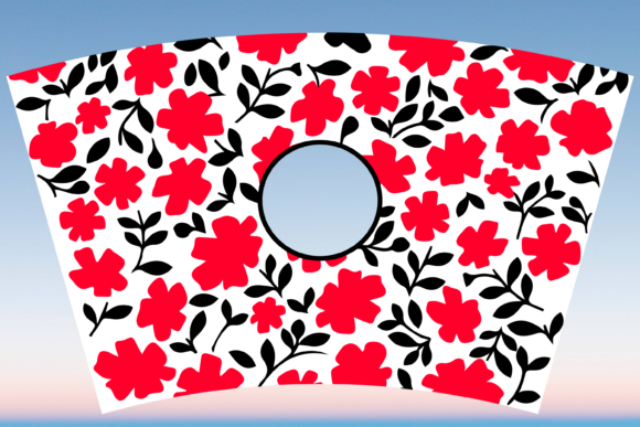 Flowers Floral Starbucks Cup Wrap Svg Graphics
