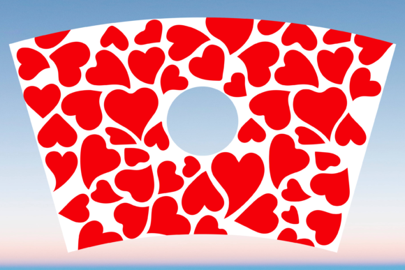 Groovy Hearts Starbucks Cup Wrap SVG: Graphics & Print Templates