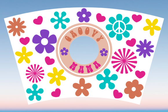 Groovy Mama Boho Cup Wrap: Graphics & Print Templates