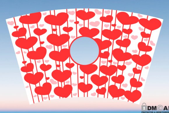 Hearts Valentines Day Starbucks Wrap Svg Graphics