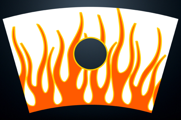 Hot Flames Fire Cup Wrap: Graphics & Print Templates