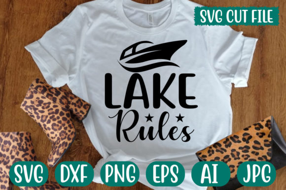 Lake Rules SVG: Graphics & T-Shirt Designs for Handmade Brands