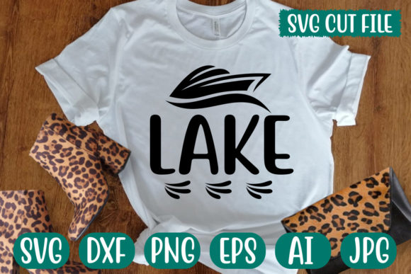 Lake SVG: Graphics for T-Shirt Designs & Creative Marketplaces