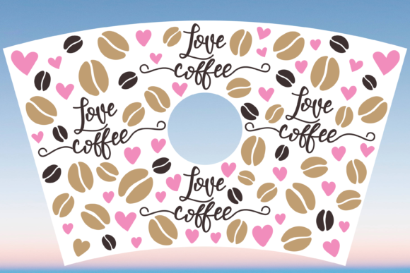 Love Coffee 14oz Starbucks Cup Wrap Svg Graphics