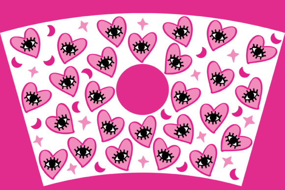 Loving Eye Heart Boho Starbucks Wrap SVG: Graphics & Print Templates