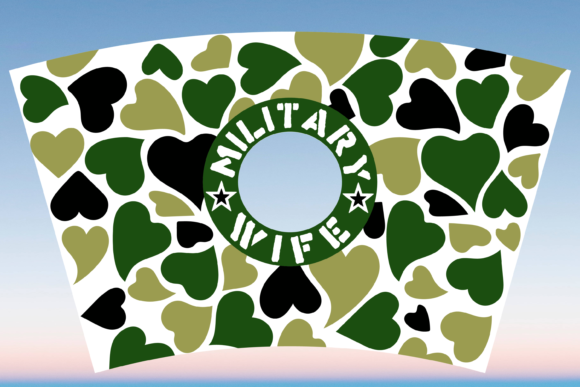 Military Army Wife Starbucks Wrap Svg Graphics