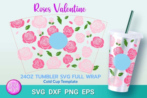 Rose Full Wrap, Valentines Day Gift Graphics