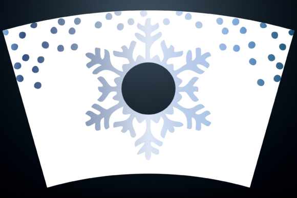 Snowflakes Winter Starbucks Cup Wrap Svg Graphics