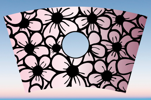Spring Floral Starbucks Cup Wrap SVG: Graphics & Print Templates