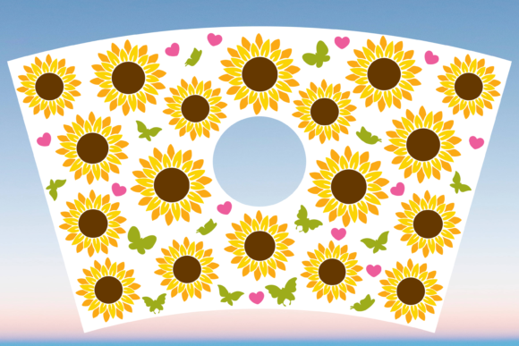 Sunflower Butterfly Starbucks Cup Wrap S Graphics