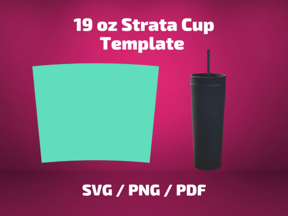 Tumbler Template 19 Oz Black Strata Cup: Graphics & Print Templates