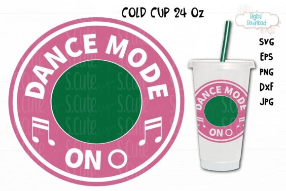 Venti Cold Cup 24 Oz SVG: Dance Mode Cup Graphics & Illustrations