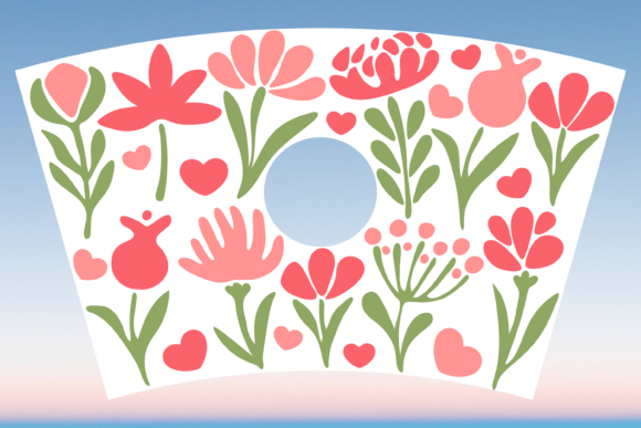Wildflowers Boho Starbucks Cup Wrap Svg Graphics