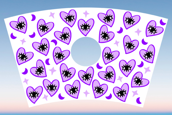 Witchy Eye Boho Starbucks Cup Wrap SVG: Graphics & Print Templates